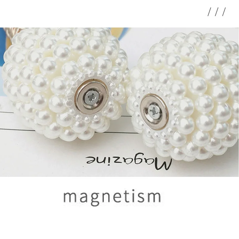Магнитный зажим для штор держатель с жемчужинами подвесной круглой веревкой