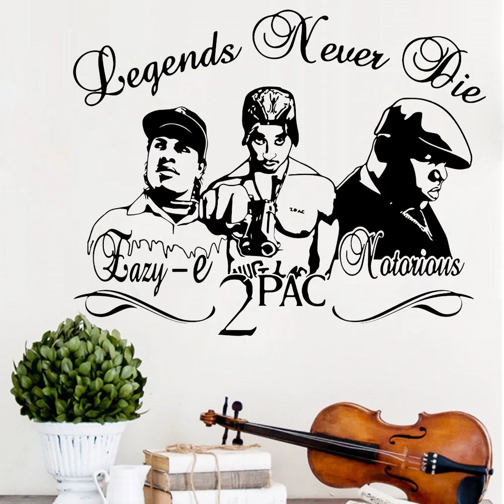 Виниловая наклейка на стену в виде музыкальной звезды Рэперы легенды хип-хопа