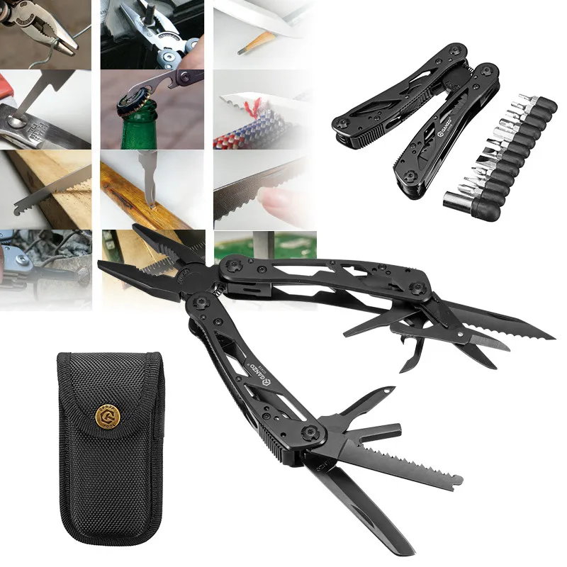 Ganzo G202B Ganzo G202B многофункциональные инструменты, складные плоскогубцы для рыбалки, кемпинга, выживания, EDC ножницы, отвертка, биты, шестерня, Мультитул, карманный нож, плоскогубцы - Цвет: Ganzo G202B