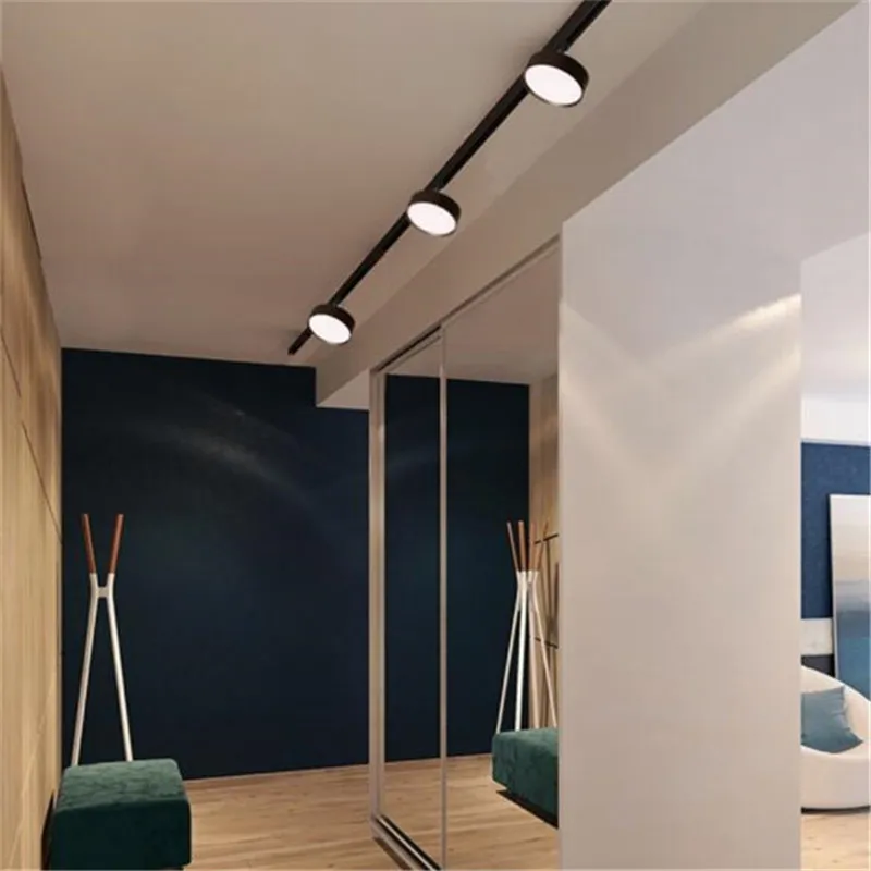 Трековый светодиодный светильник 18 Вт 4 провода 3 фазы монолитный блок