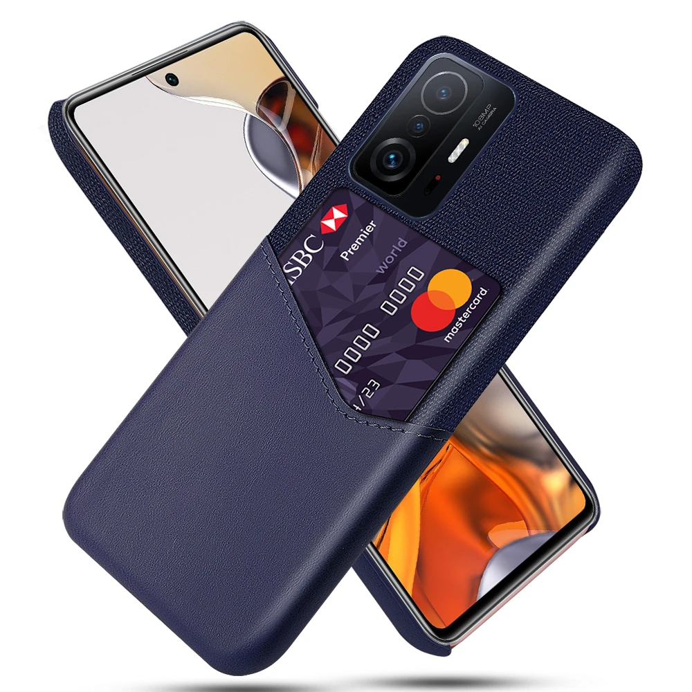 Для Xiaomi 11T Pro Чехол 11TPro ткань с кожаным держателем для карт чехол Ultra 12X 12 Mi 10 9T 8 Lite