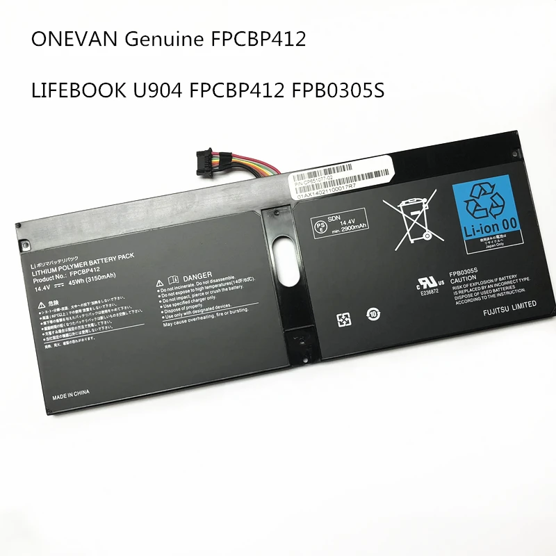 

Новый FPCBP412 FPB0305S 14,4 V 3150mAh 45Wh Аккумулятор для ноутбука Fujitsu LifeBook U904 U904-0M75A1DE U9040MXPB1DE