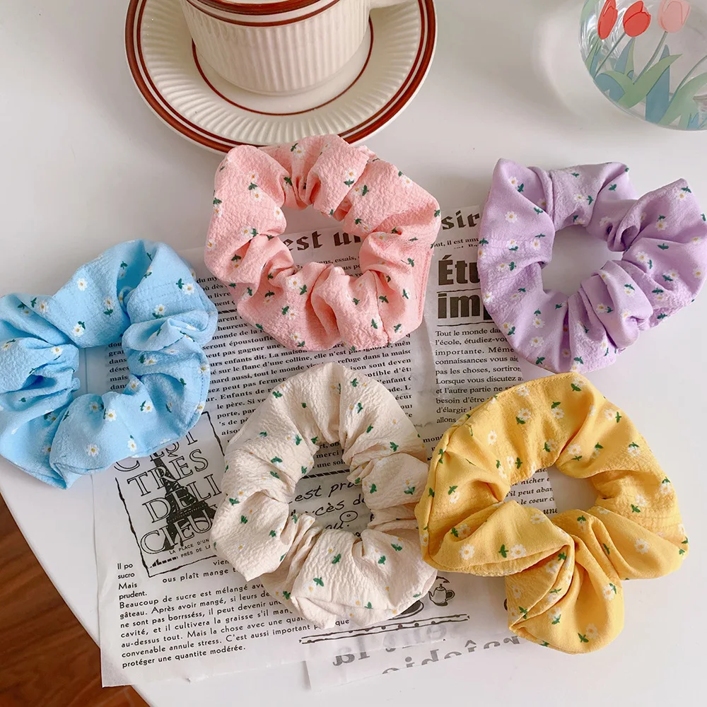 

Резинки для волос с маленькими маргаритками, женские эластичные резинки для волос, головной убор для девочек, милый держатель для конского ...