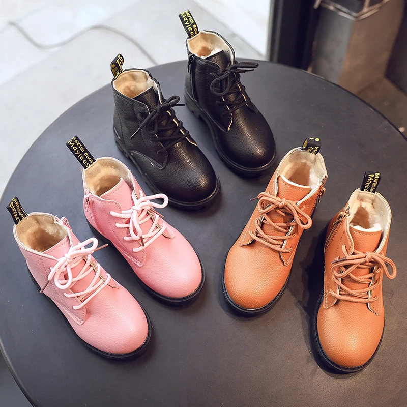 Winter Autumn New Boys Boots Shoes Pu Leather Children's Martin Girls Kids Casual Non-slip Rubber | Детская одежда и обувь