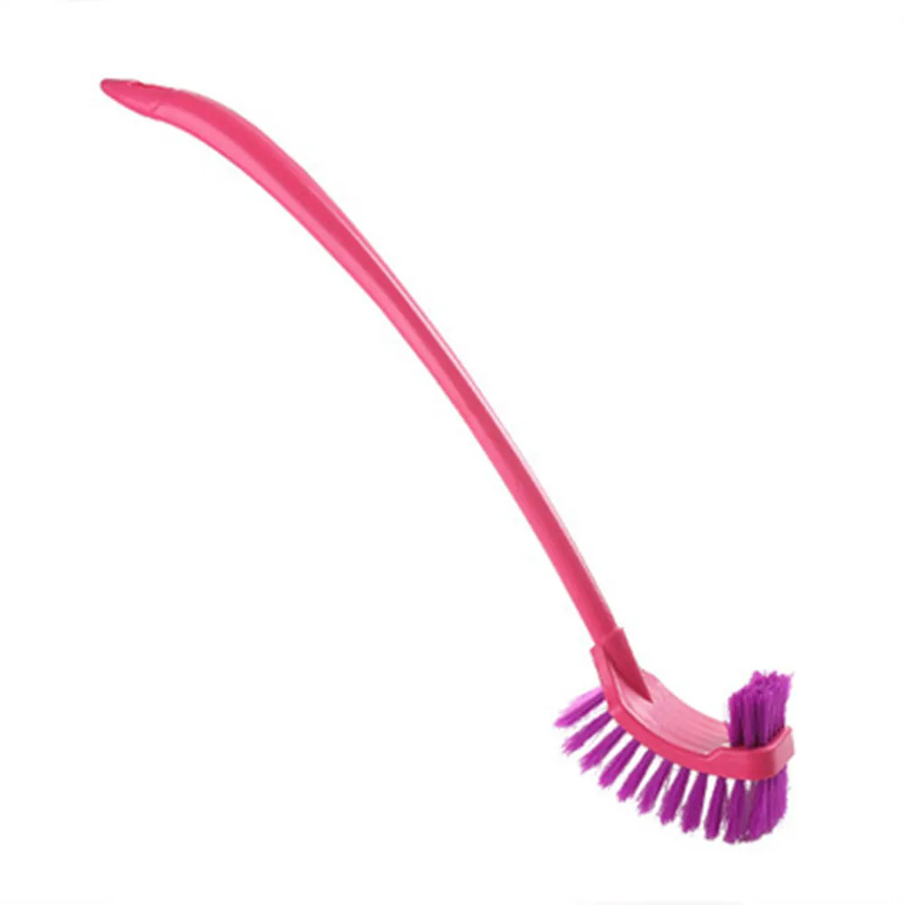 Пластиковая щетка для чистки ванной комнаты с длинной ручкой двухсторонняя