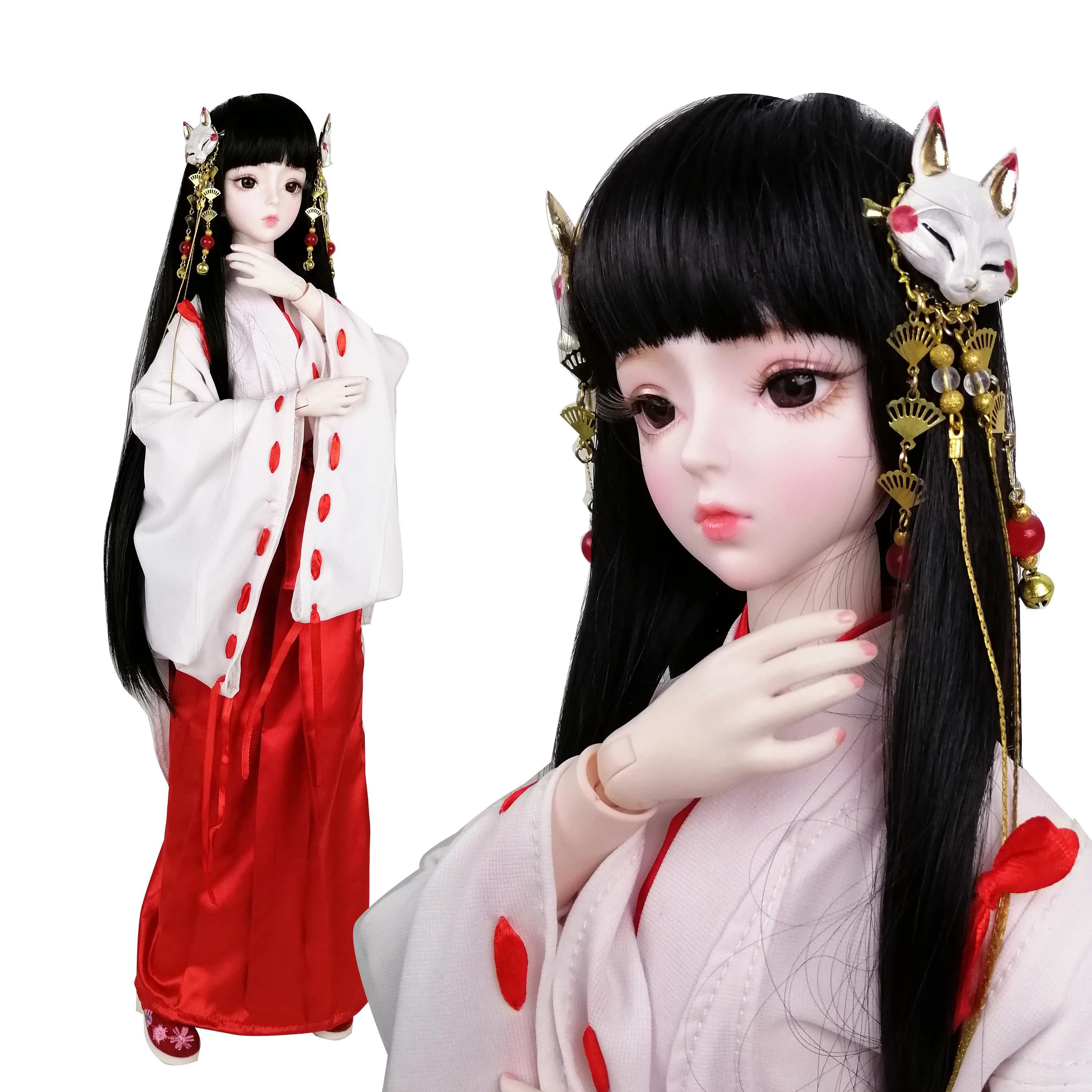 Шарнирная кукла EVA BJD 1/3 японские ведьмы 62 см кимоно шарнирные куклы с SD шариками