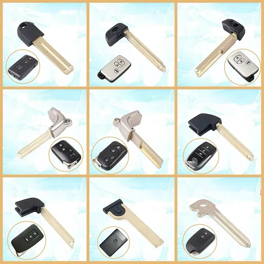 Бесключевой вход необработанное лезвие запасной смарт ключ для Toyota Corolla Camry Prius