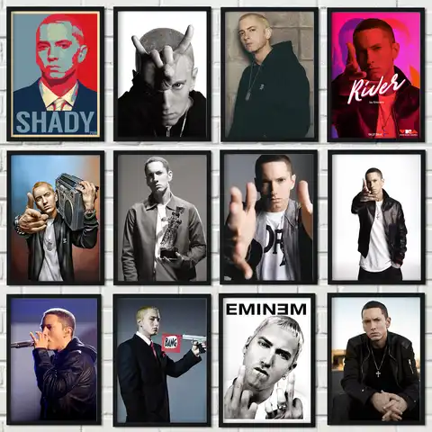Знаменитый американский rapper Eminem фото плакат семейное настенное украшение коллекция настенные наклейки холст украшение живопись