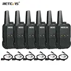 Переносная рация Retevis RT15, 2 Вт, 2 Вт, с USB-разъемом, 6 шт.