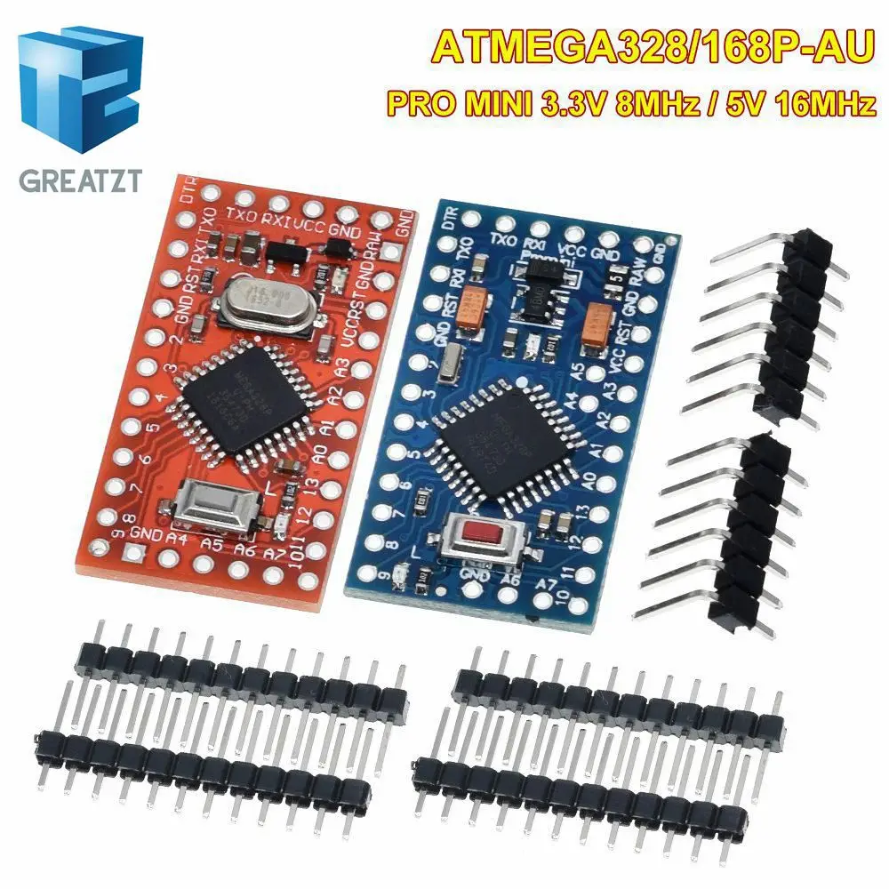 GREATZT ATMEGA328P Pro Mini 328 ATMEGA328/ ATMEGA168PA AU 5 В/16 МГц ATMEGA328 3 В 8 для Arduino|pro mini|module 5vlot lot |