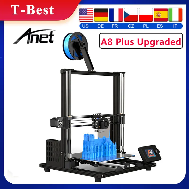 Набор 3D принтеров Anet A8 Plus самостоятельная сборка 300*300*350 мм подвижная панель