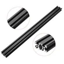 500mm CNC 3D Printer Parts Aluminum Profile Extrusion 2040 European Standard Anodized Rail Linear Frame Black Customizable
