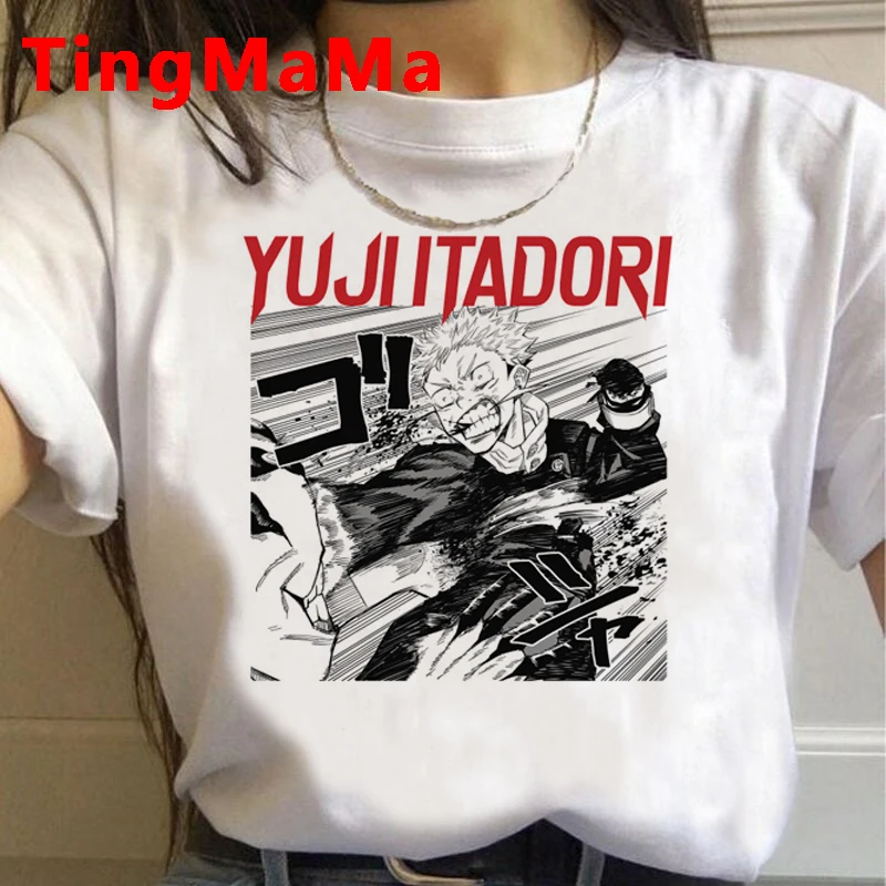 2021 новая японская аниме Jujutsu Kaisen футболка для мужчин Kawaii летние топы Yuji Itadori