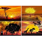 Полноразмернаякруглая 5D алмазная живопись сделай сам, закат, пейзаж, 3D вышивка, рисунок, мозаика, декоративные наклейки Стразы, домашний декор DF493