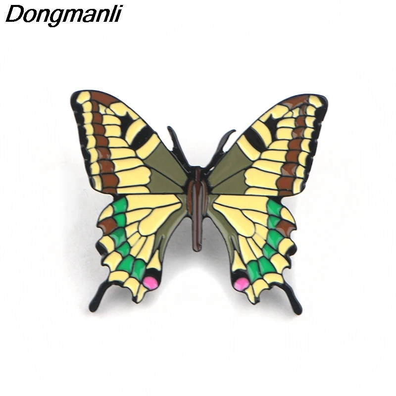 P4188 Dongmanli бабочка металлические эмалированные булавки и броши для женщин модные нагрудные булавки рюкзак сумки значок подарки
