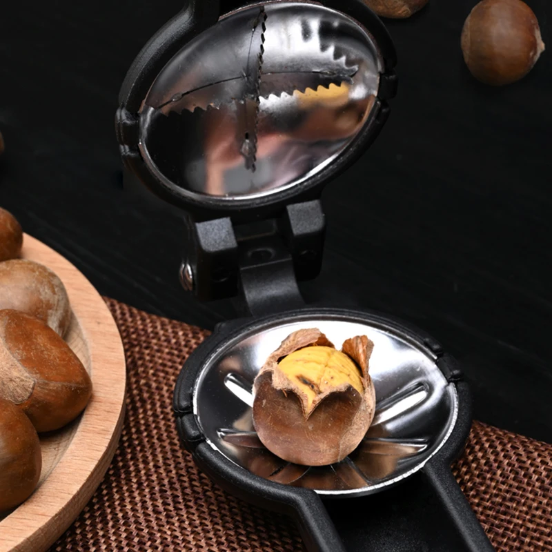 

Multifuct 2 In 1 Metal Nutcracker Sheller Opener Cutter Gadgets Quick Chestnut Clip Stainless Steel Walnut Pliers Kitchen Tools