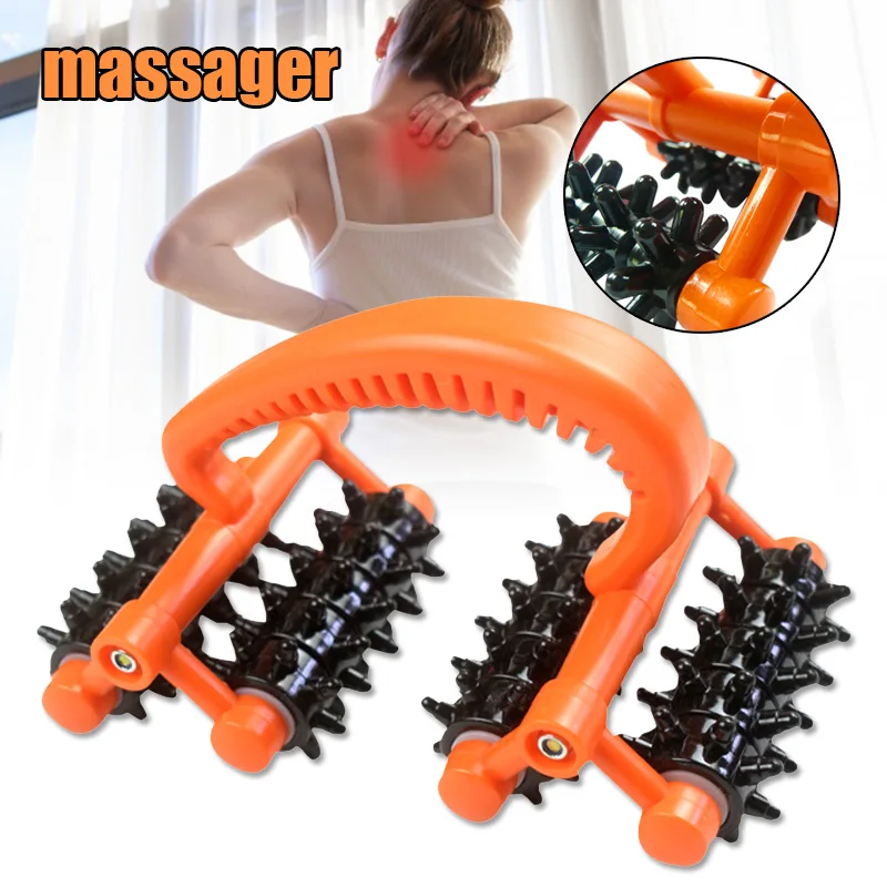 

Hot Rolling Handheld Massager Roller Wheel Back Arms Legs Stress Relief Massage ED889