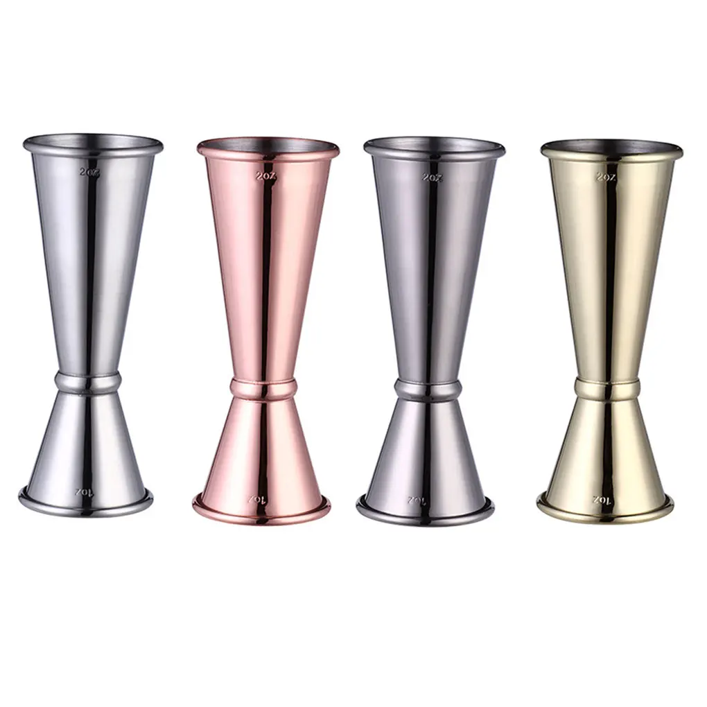 

2pcs Cocktail Bar Jigger Stainless Steel Japanese Design Jigger Double Spirit Measuring Cup Bartender new