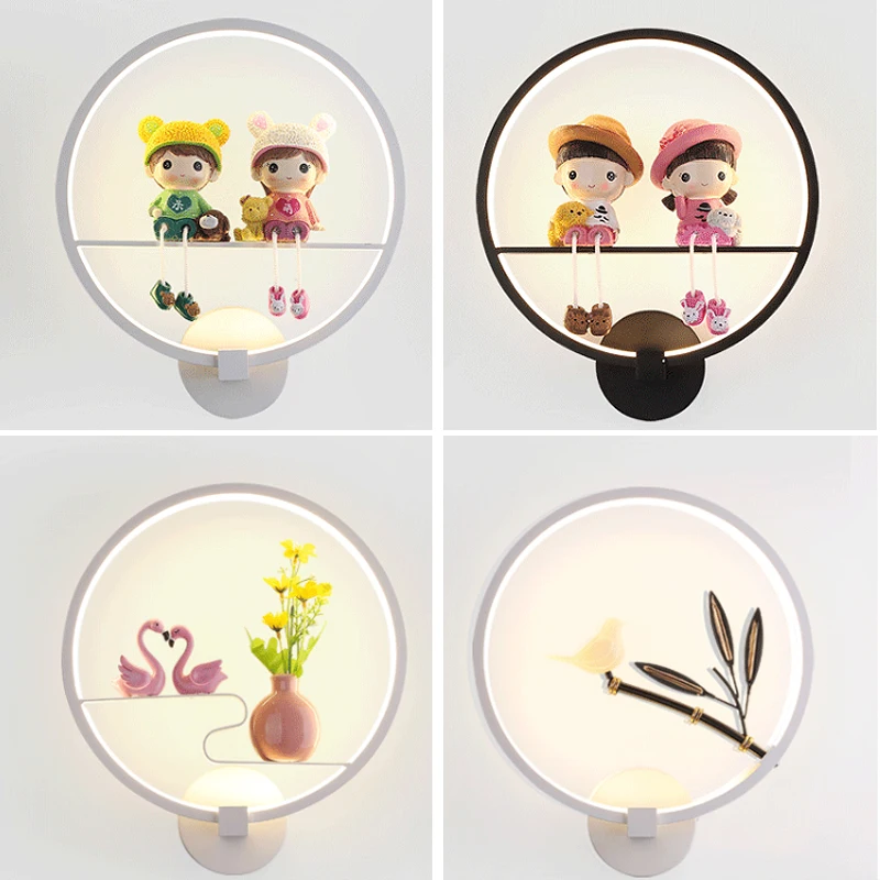 Светодиодные настенные лампы комнатное Черное и белое минималистичное