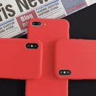 Красный матовый чехол для телефона Xiaomi Mi a1 a2 a3 6 8 9 se 9t 10 10t 11 mi6 mi8 mi9 mi10 lite pocophone F1, силиконовая задняя крышка из ТПУ