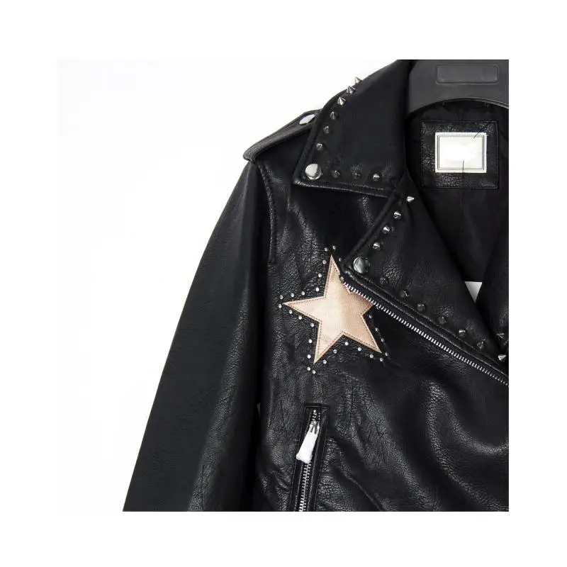 2019 Новая модная весенняя куртка из искусственной кожи с буквенным принтом