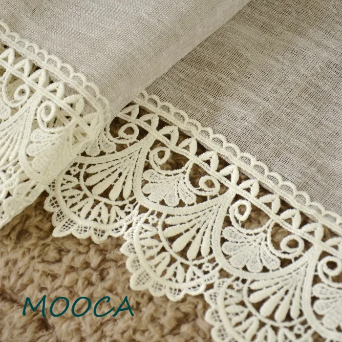 Хлопчатобумажная льняная кружевная занавеска короткая готовая для кухни caffee |