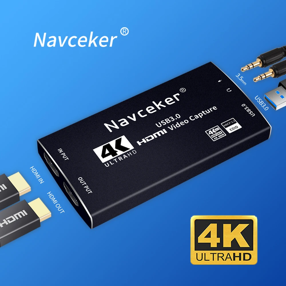 2022 USB HDMI 4K60Hz видеозахват к карта видеозахвата донгл для игр потоковая трансляция
