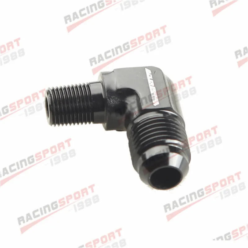 AN6 6AN AN 6 до 1/8 &quotNPT 90 градусный мужской алюминиевый фитинг адаптер Черный|Подача и