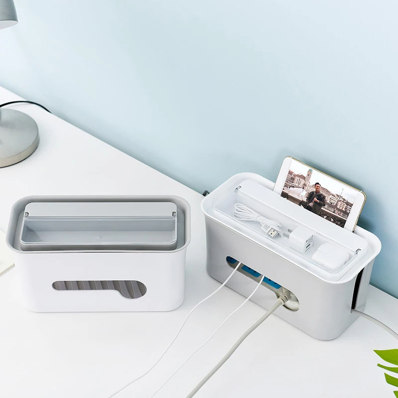 Большая коробка для хранения кабеля органайзер шнура настольного телевизора