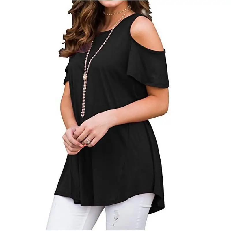 Версия женские модные топы Core 6 женская (S-2X) мягкая Пима хлопок стрейч круглый