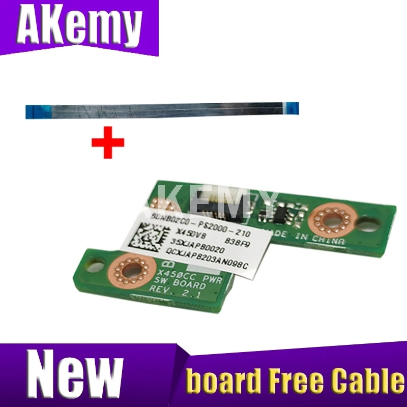 

Akemy New ew Original Power button switch board with cable for Asus A450C X452C Y481C X450LD Y481L X452L X450LA A450L board
