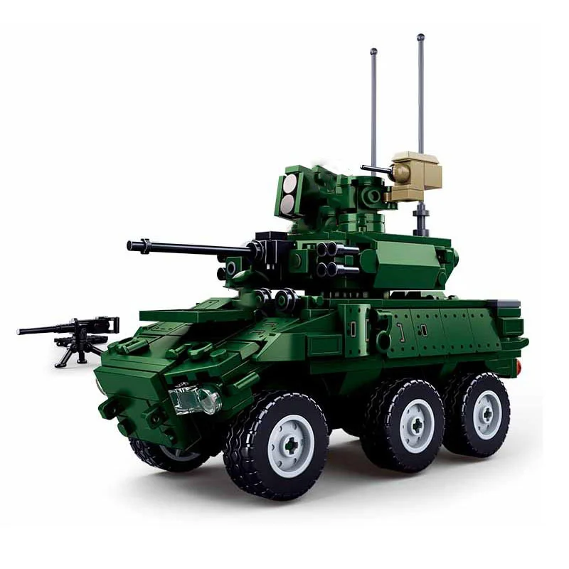 Военная серия французский EBRC колесный боевой автомобиль модель DIY аксессуары