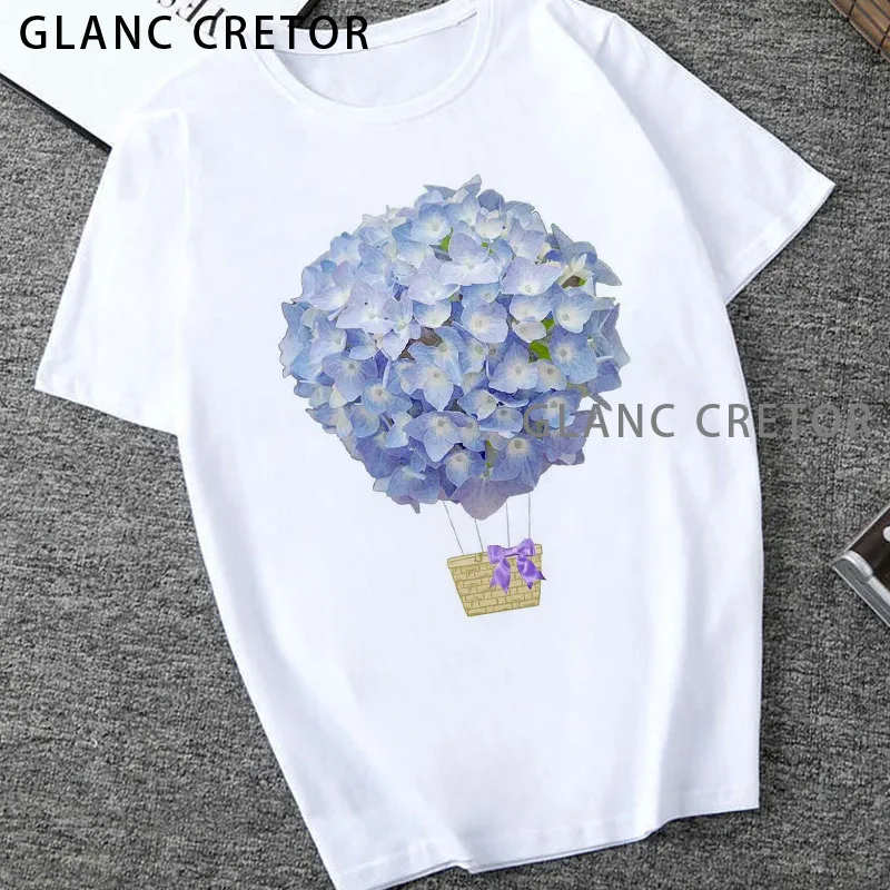 

2021 90s Harajuku short-sleeved T Shirt Women summer Flower printing Women T-shirt Ullzang Graphic Tshirt Fashion Top Tee