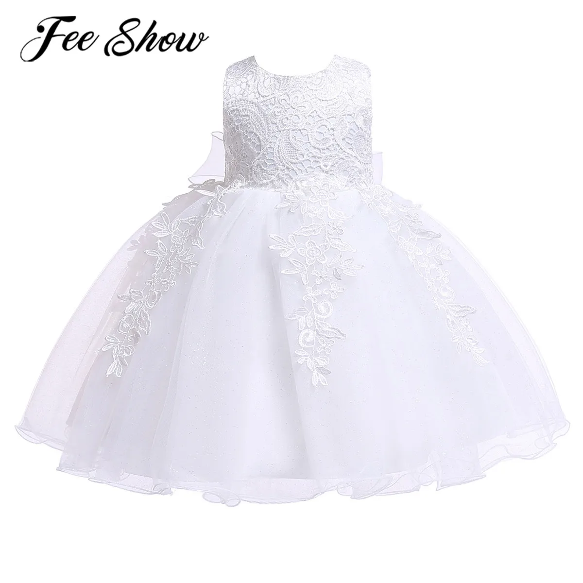 

Baby Girl Dresses Newborn Baptism Brithday Dress Bowknot Lace Toddlers Princess Party Christening Gowns Ball Prom Kids Vestidos