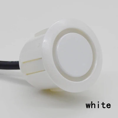 Белый OkeyTech камера заднего хода парктроник Led Back Up 8 сенсор s комплект автомобильных датчиков парковки обратный радар детектор система монитор дрель - Название цвета: Белый