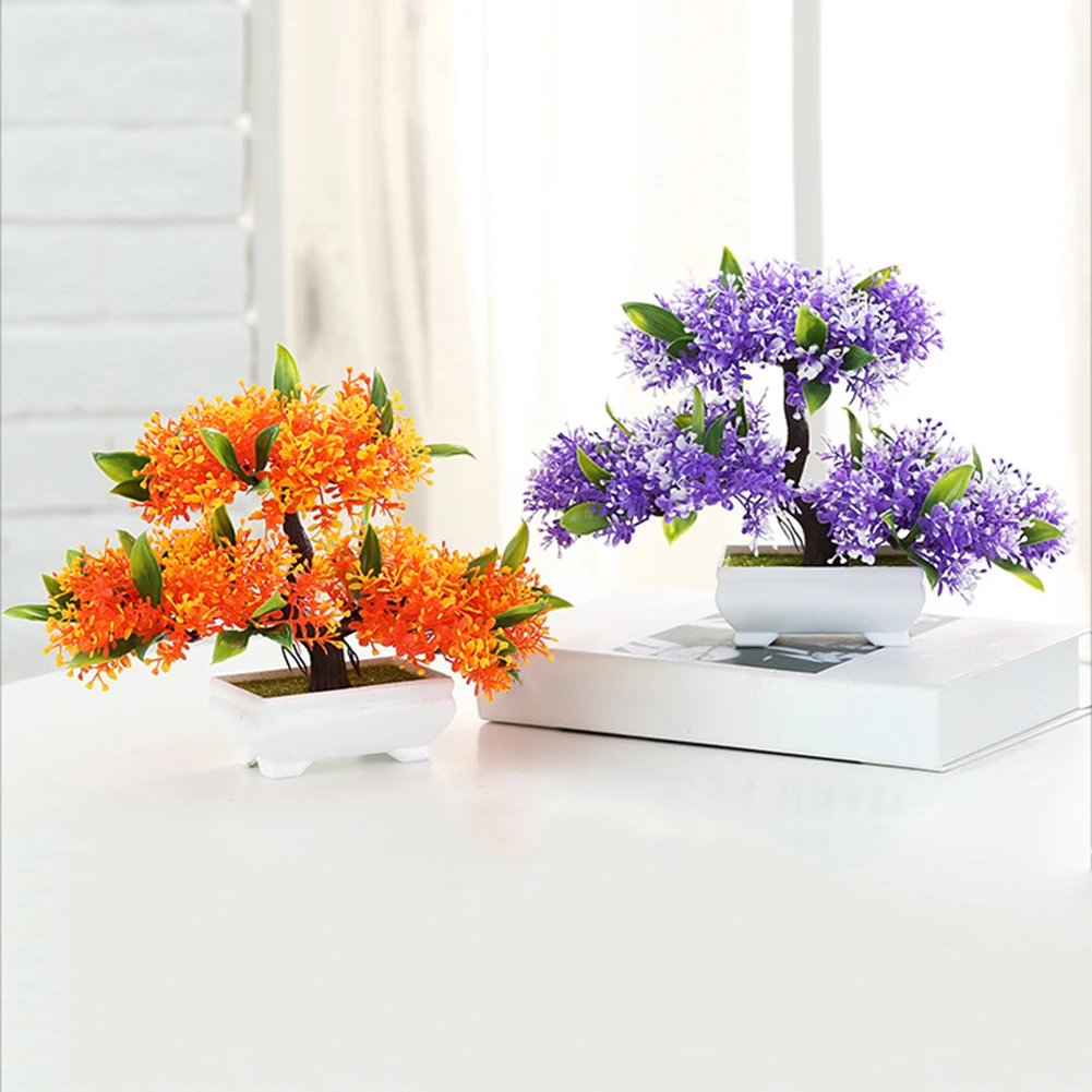 1 шт. искусственное Горшечное растение Цветочное дерево домашний офис Сад бонсай