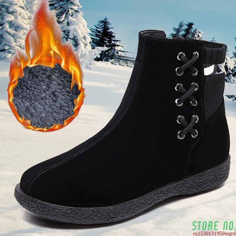 Women Boots 2020 New Winter Shoes For Women Snow Boots Zipper Keep Warm Women's Ankle Boots Winter Footwear Plus Size 43