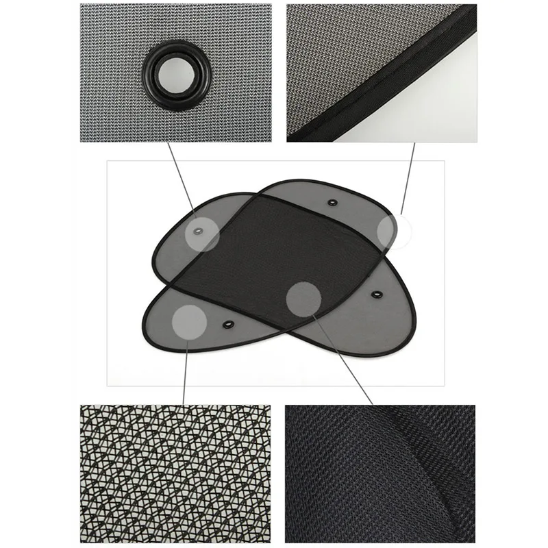 Durable Car sunshade window sunscreen insulation side block shade mesh curtain UV protection Black Kids Baby | Автомобили и