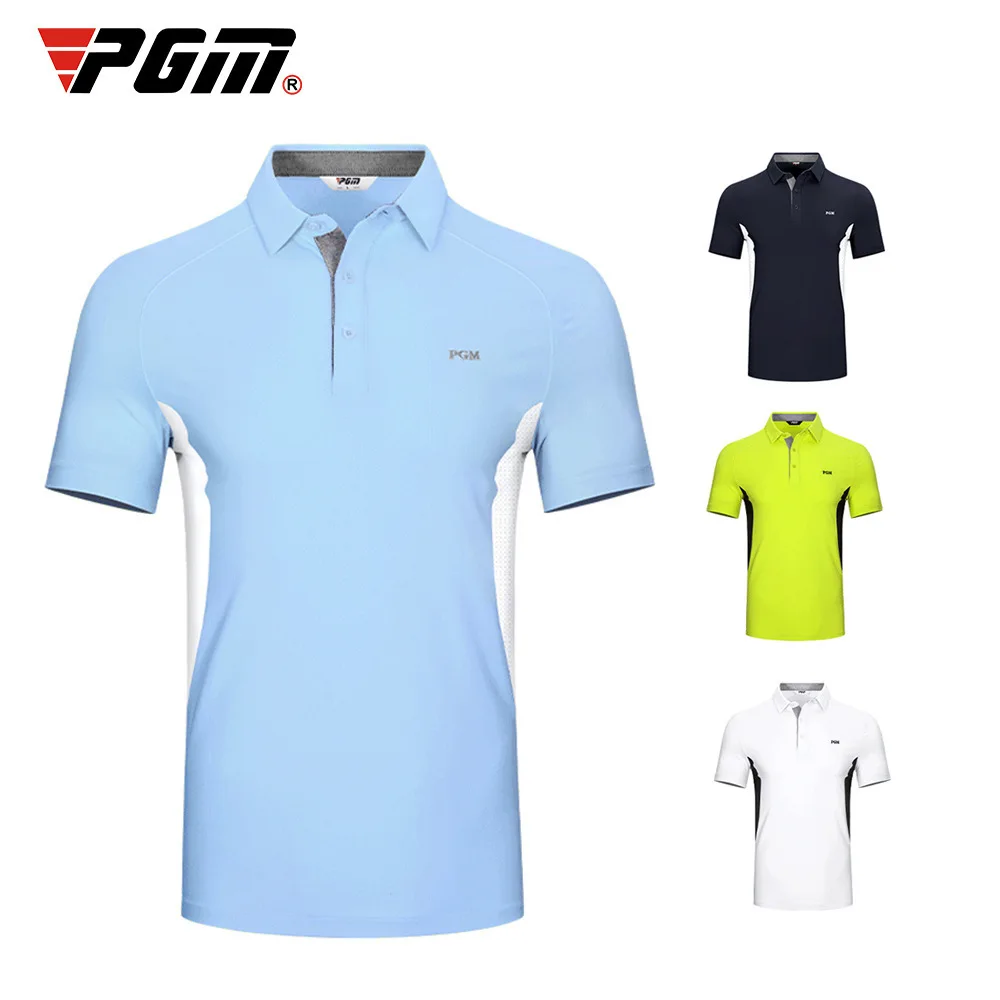 

PGM Golf Clothing Men's Short-sleeved T-shirt Sports Fabric Stretch Fashion Men's Top