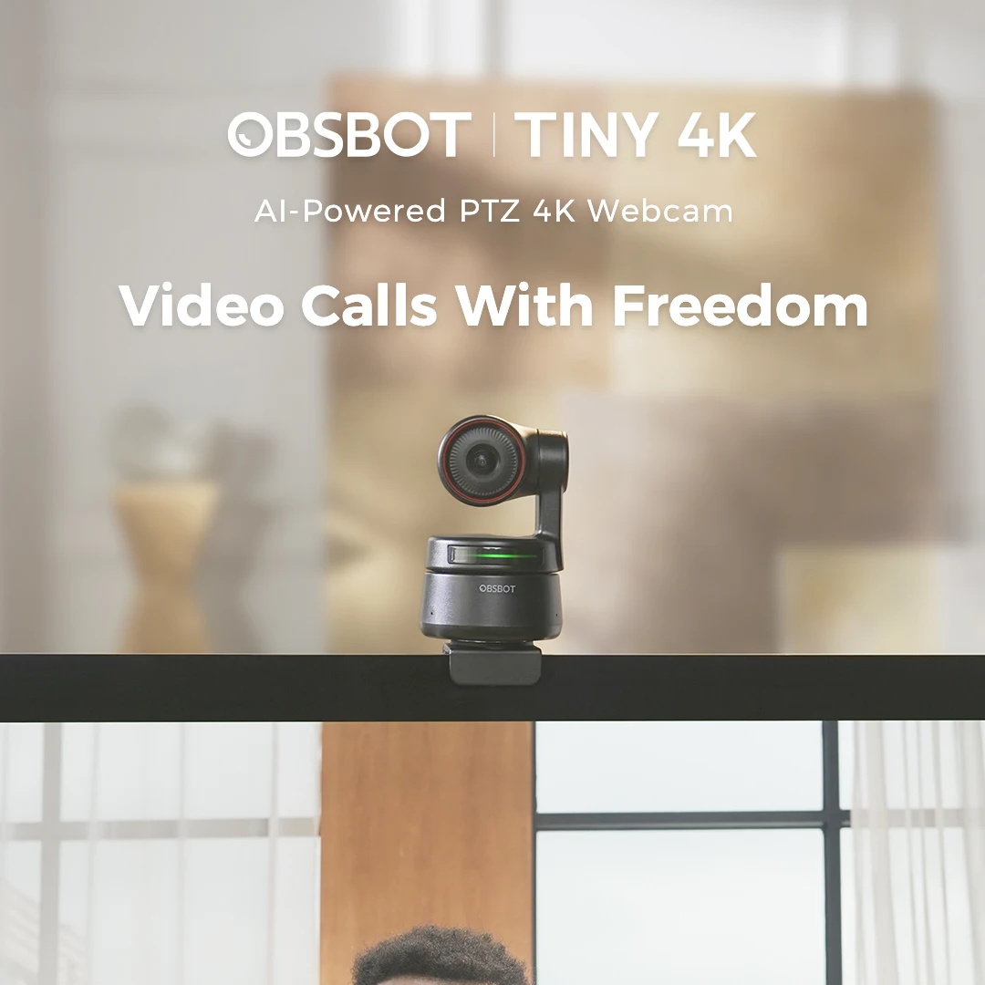Веб-камера PTZ с функцией ИИ-отслеживания 4K два всенаправленных микрофона |