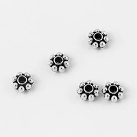 50pcs tibetan color snow metal spacer bead caps for diy jewelry making finding 1 2mm necklace accessories wholesale