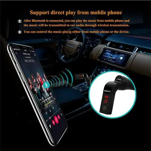 

Car Wireless Bluetooth 4.1 Car Auxiliary Stereo Audio Receiver A2dp Fm Adapter Usb Charger