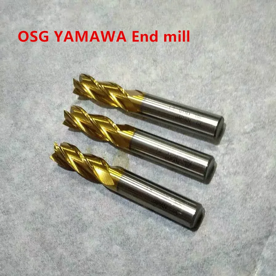 10 шт./лот Концевая фреза OSG YAMAWA с супертвердым покрытием сверло 4 фрезами Hss CO 1 5 мм