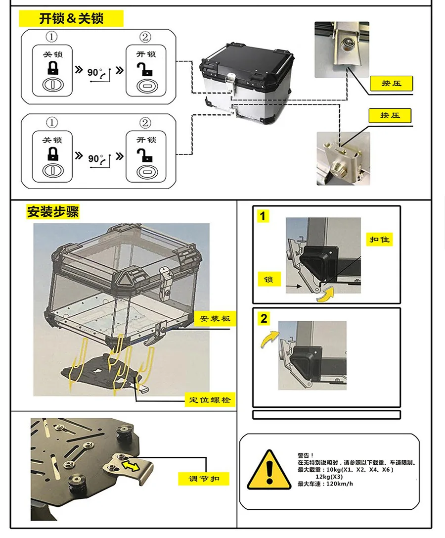 للبيع 32L دراجة نارية العلوي الخلفي الأمتعة الذيل أداة صندوق جذع خوذة تخزين المنتج قفل الملحقات الألومنيوم العالمي مقاوم للماء