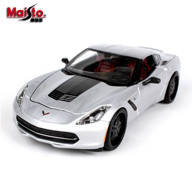 Модель автомобиля Maisto 1:24 2014 Corvette из литого металлического сплава модель под