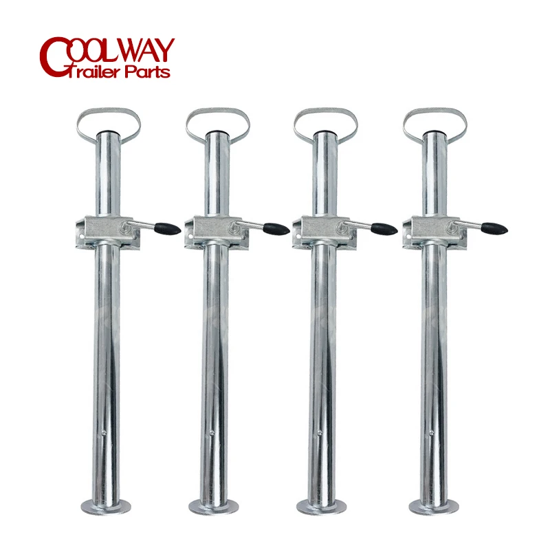 4 Sets 48mm Prop Drop Stand 700mm Long for Trailer Jockey Support Legs & Clamp Corner Steady RV Parts Camper Caravan Accessories