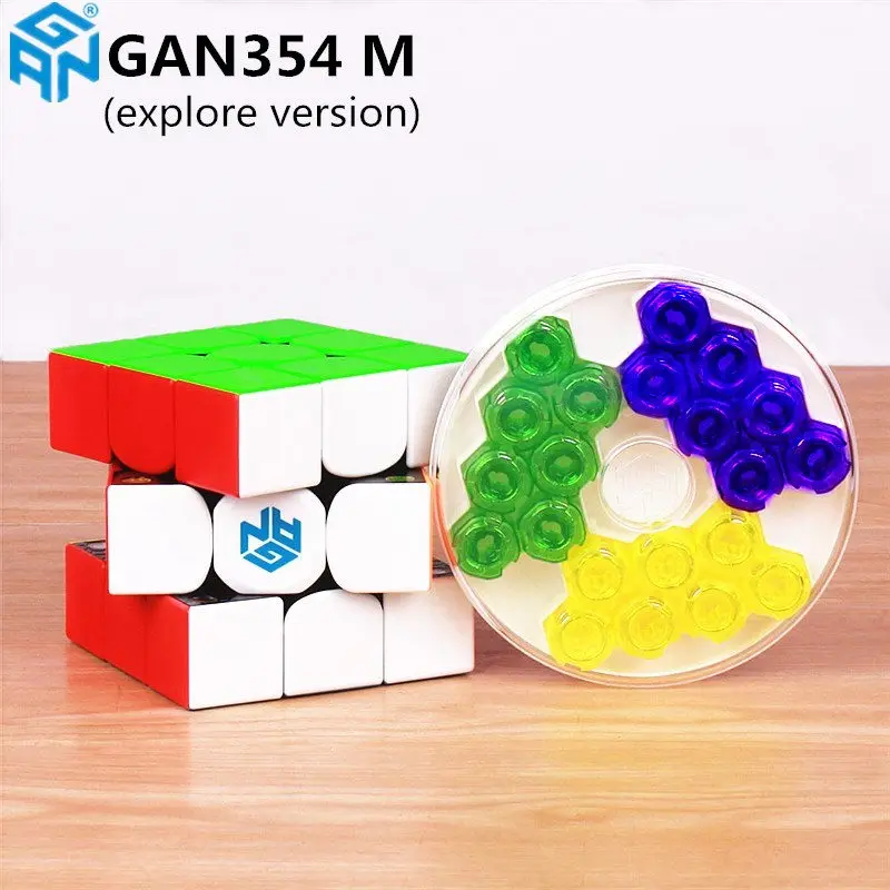 GAN-cubo m&aacute;gico GAN354 M para ni&ntilde;os, juguetes magn&eacute;ticos de 354 M, 3x3, cubos Gans de velocidad profesionales GAN 354 M, 2,0-2