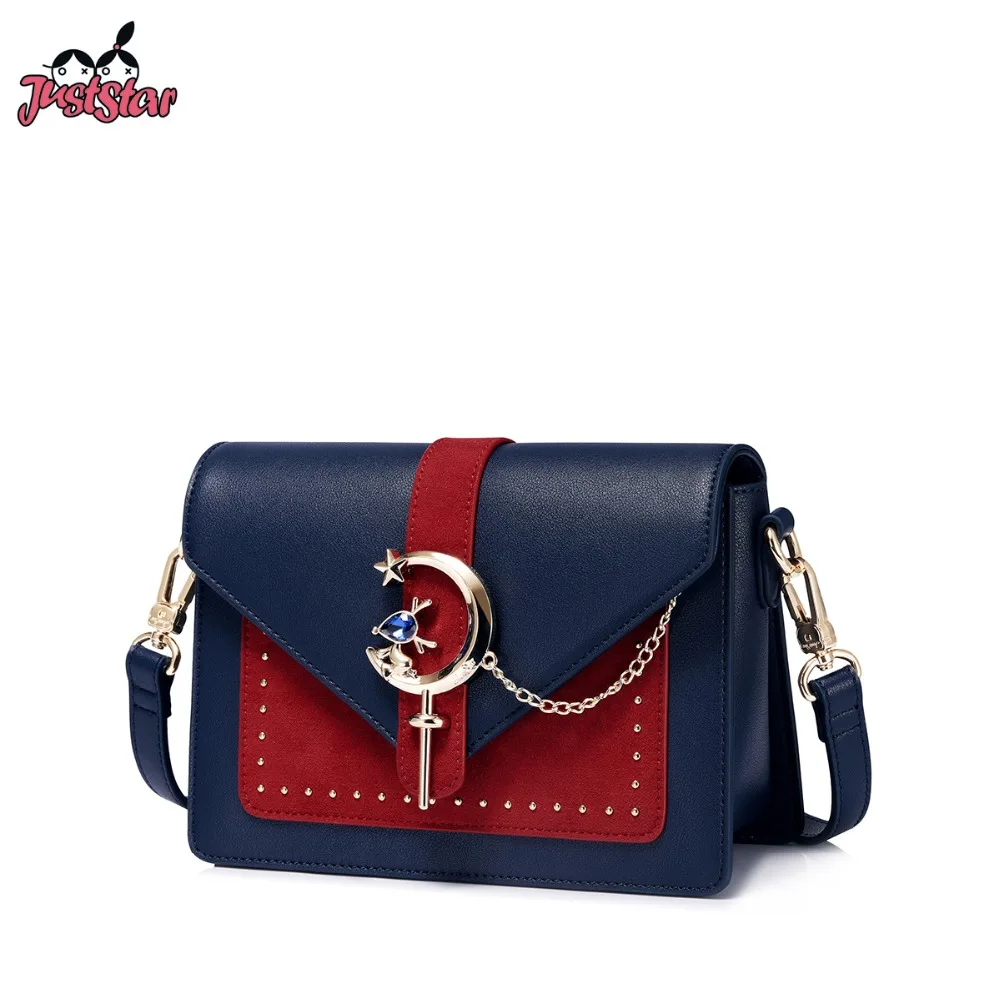 Бренд JUST STAR женские кожаные сумки мессенджеры дамские модные на плечо с