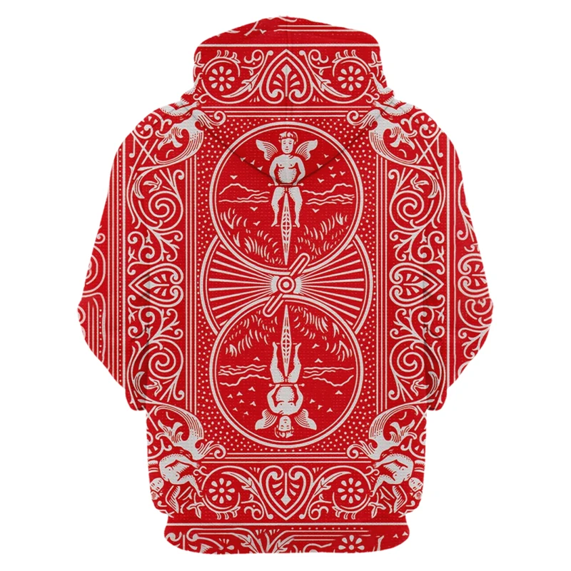 

Heart Of The Cards Men's Hoodie 3D Poker Graphic Print Playing Poker King Sweatshirts Hip Hop Style Hooded Fashion Pullover
