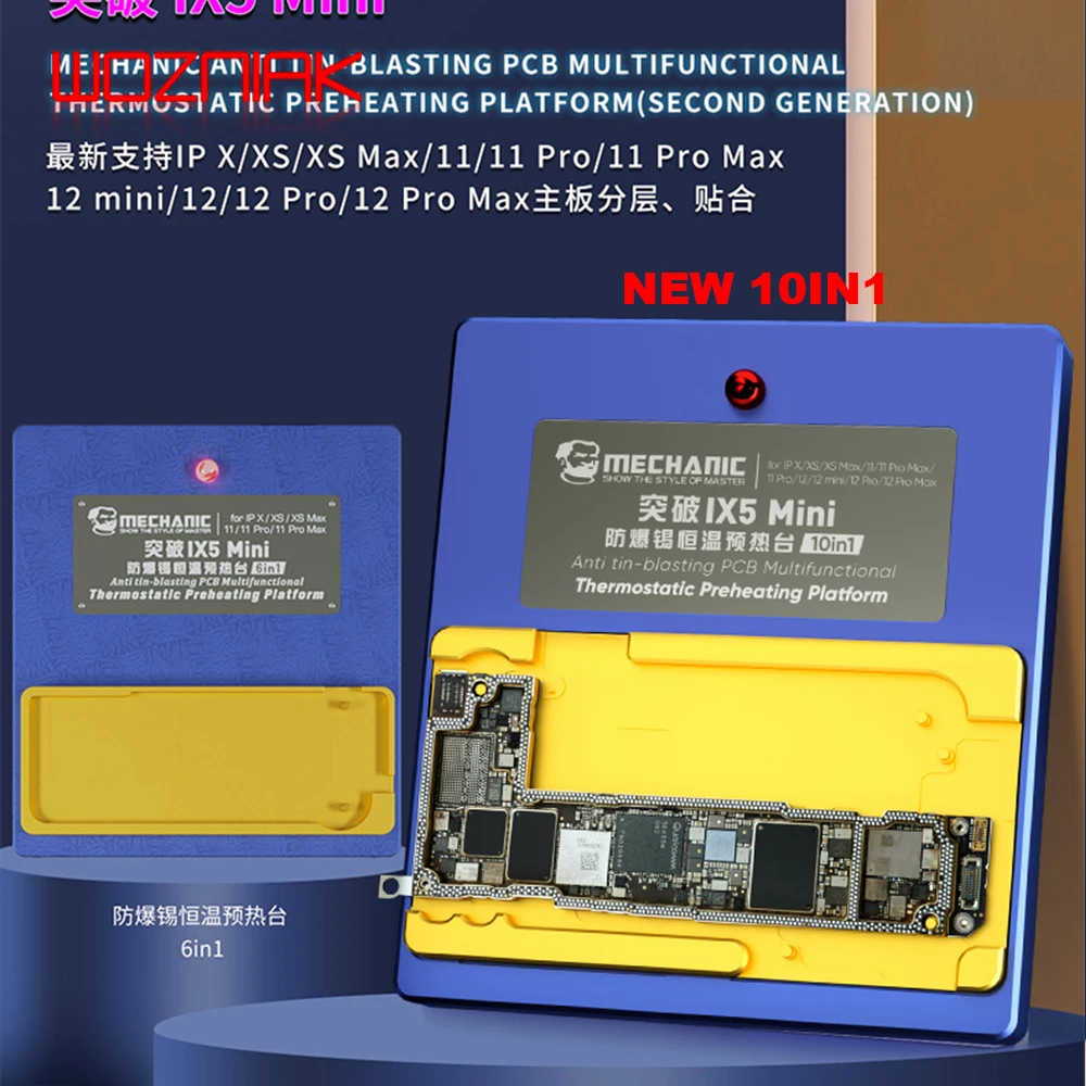 MECHANIC IX5 10 в 1 материнская плата слоя удаление клея нагревательный стол для iphone